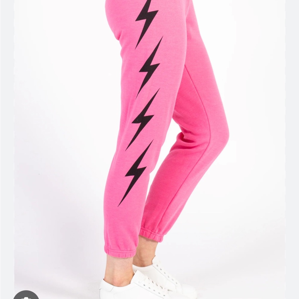 Pink Lightning Bolt Sweatpants